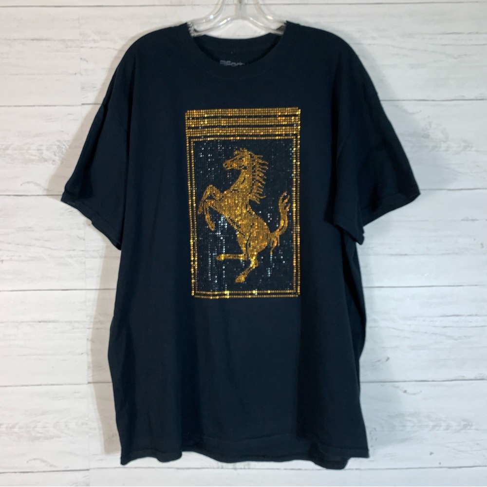 3Forty Collection horse rhinestone t- shirt size XL